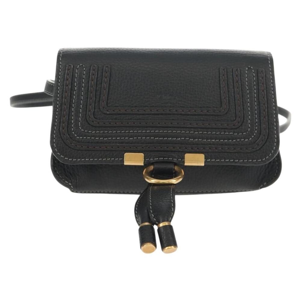 Chloe Leather Mercy Waist Bag Black